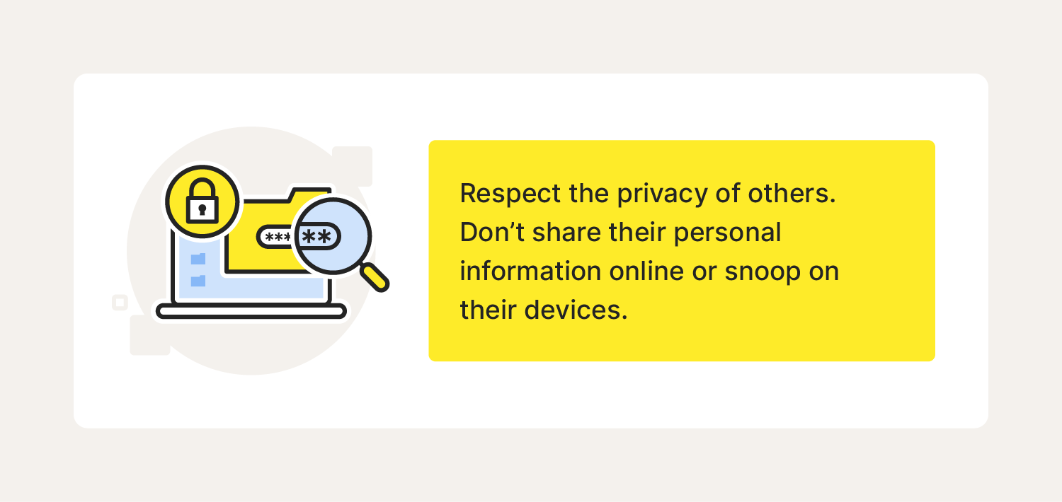 netiquette respect the privacy of others