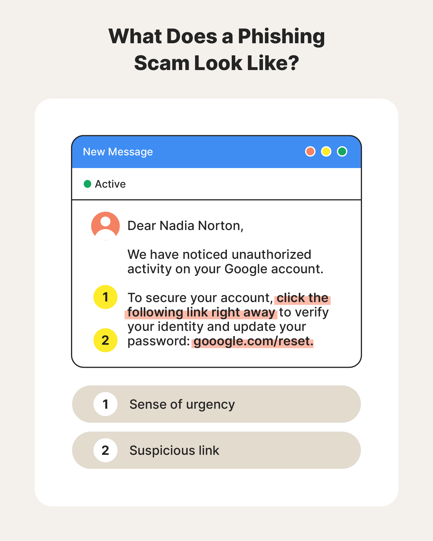 An example of a Google Chat scam using phishing techniques.