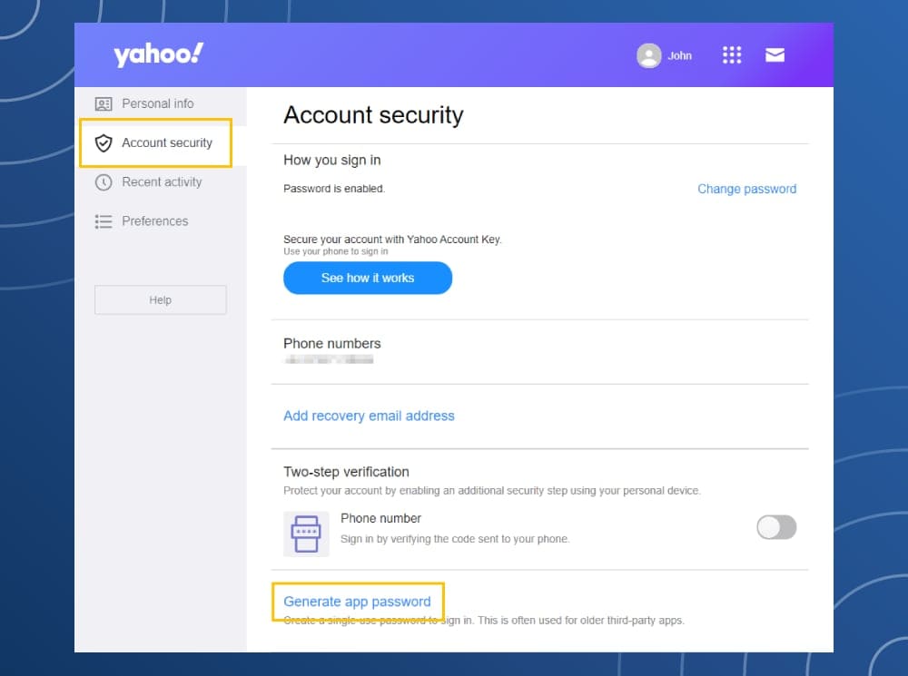 yahoo mail privacy settings