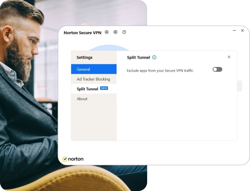 Download Norton Secure VPN to protect only your sensitive data or everything you do online