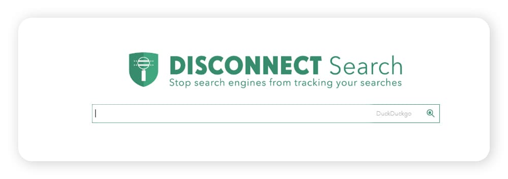 A screenshot of the Disconnect search engine.