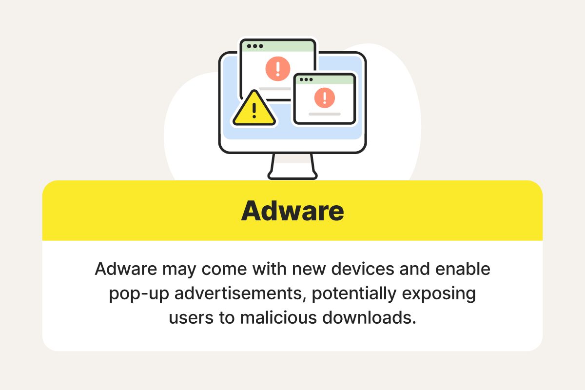 An image explaining adware bloatware.