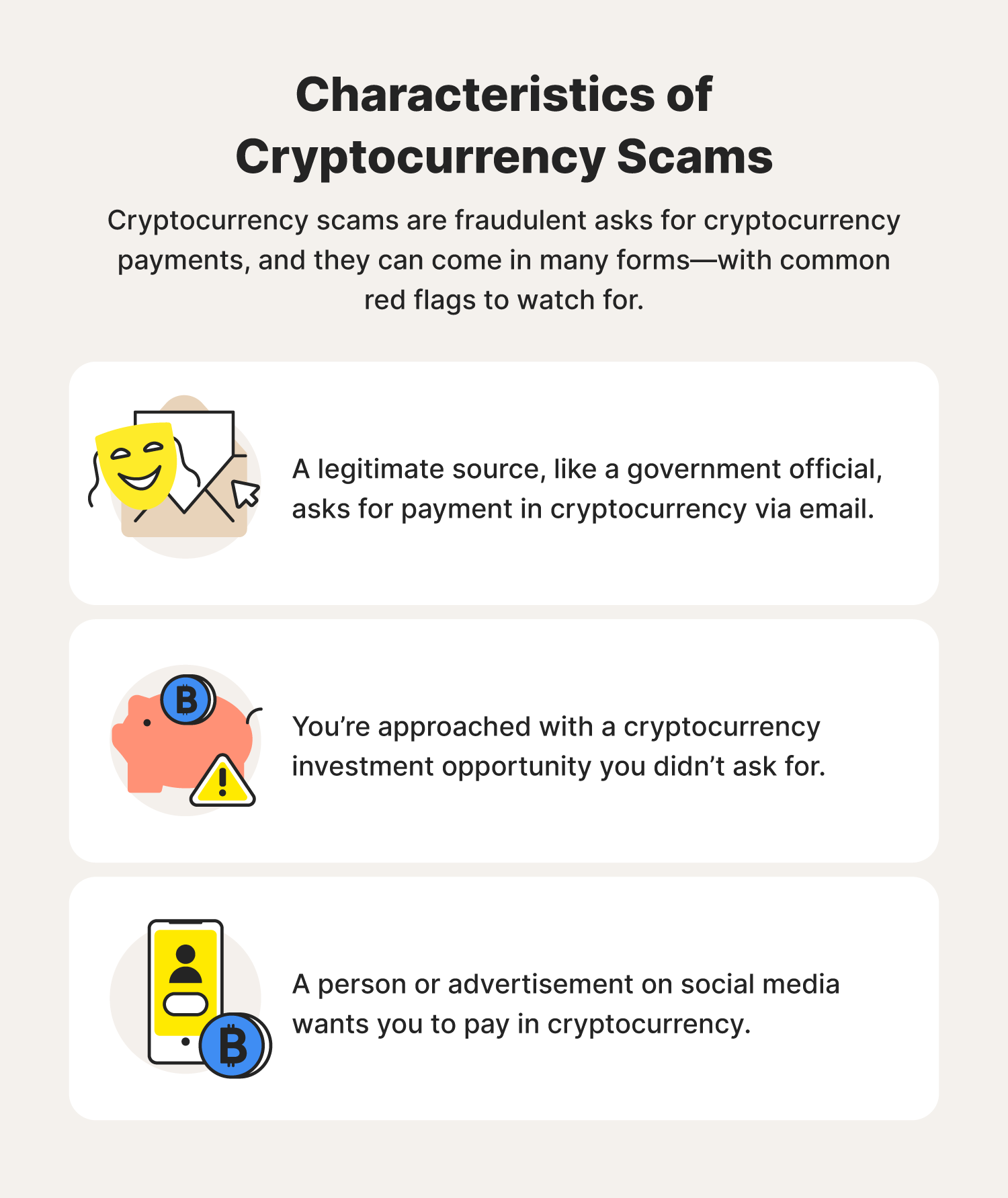 characterstics of cryptocurrency scams