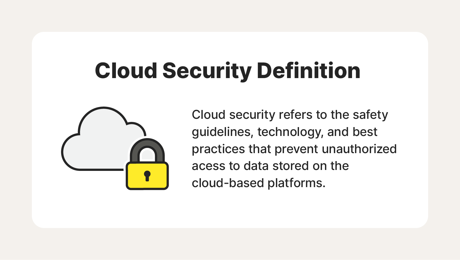 A graphic defines cloud security.