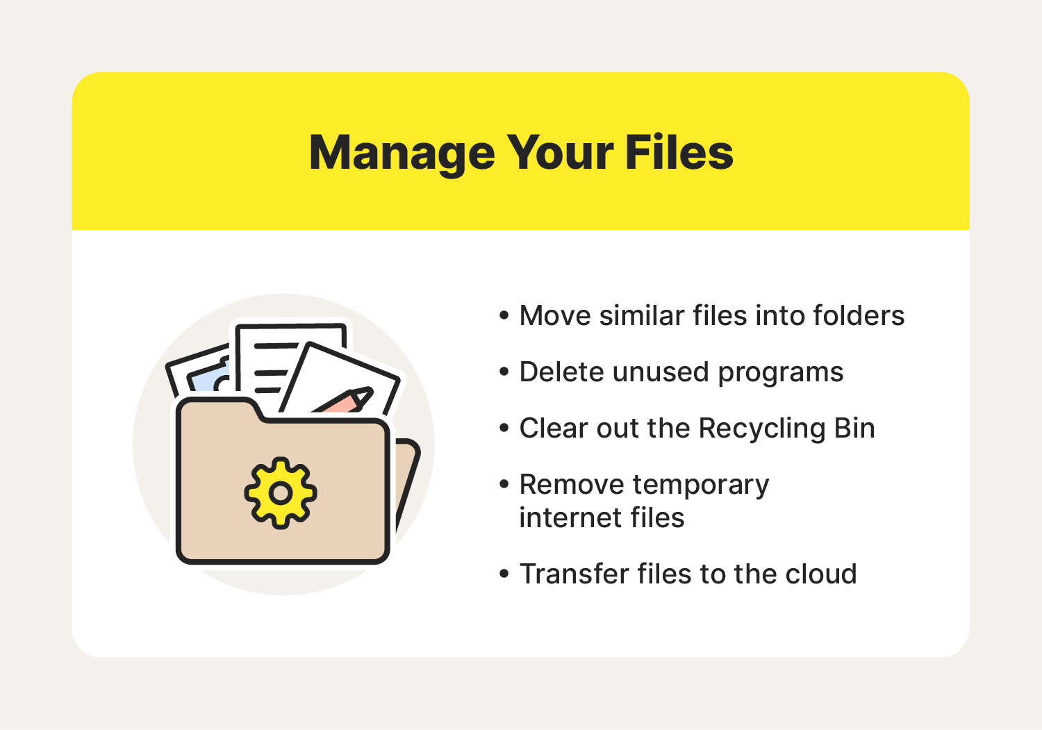 Manage your files