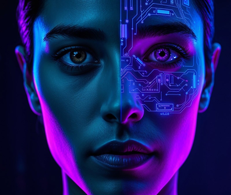 An image of a woman representing dark AI.