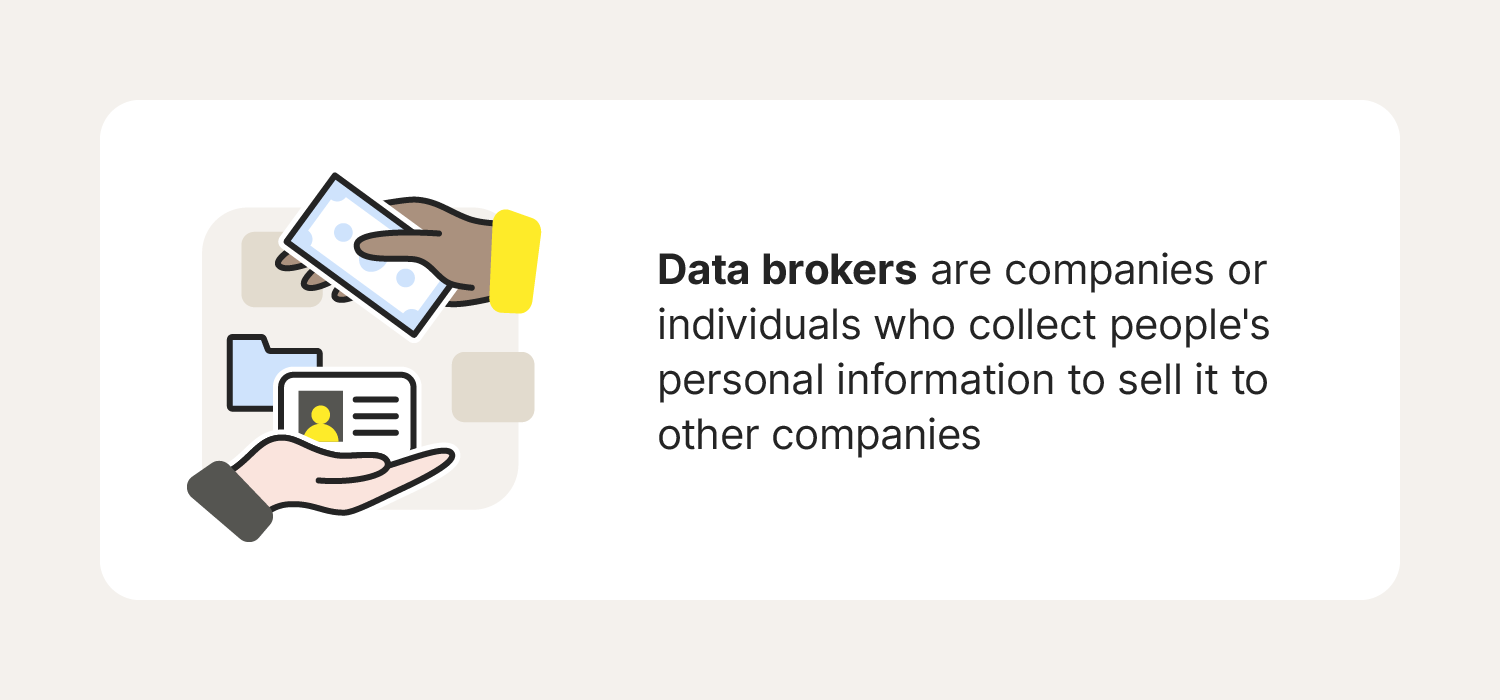 A graphic defines data brokers.