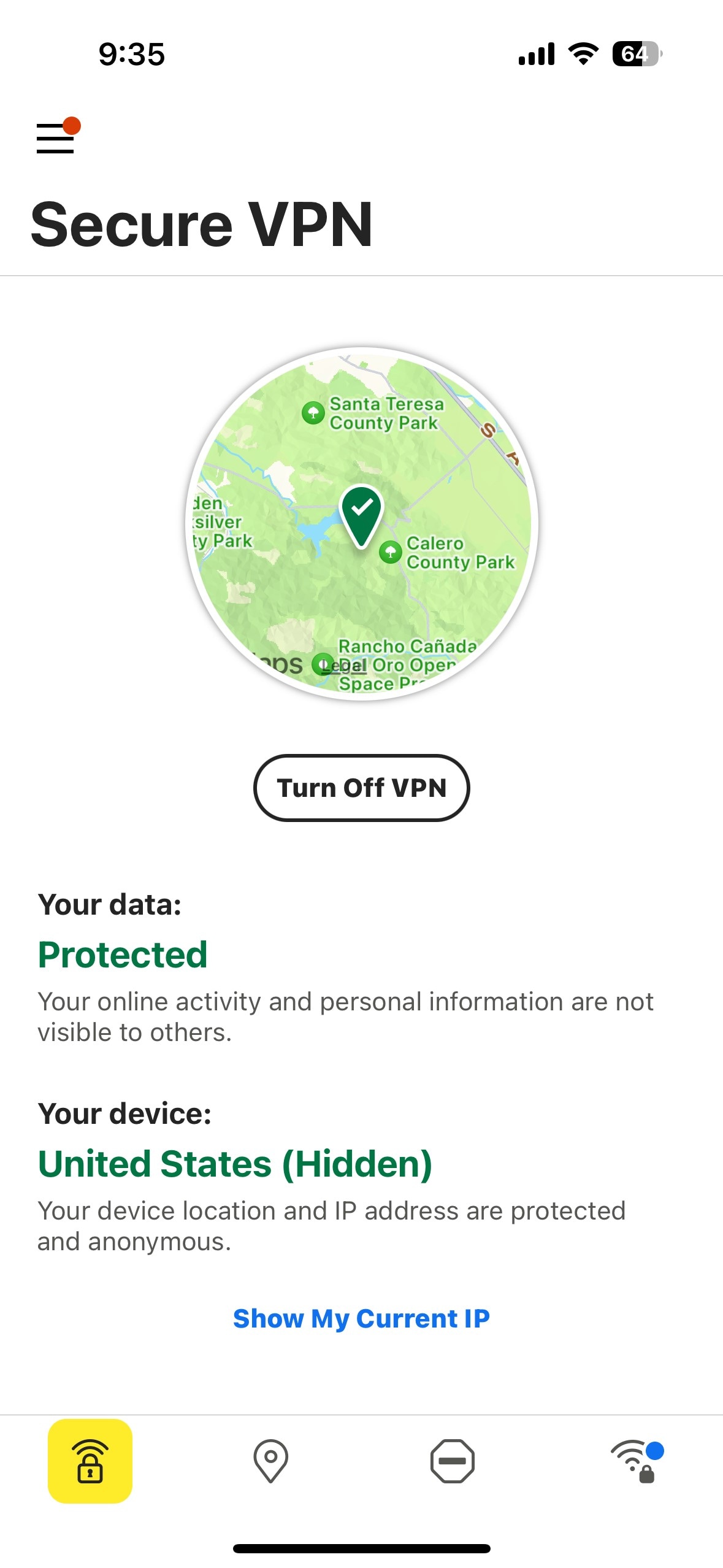 Norton Secure VPN lets you connect easily to a remote server to change the location on your iPhone.