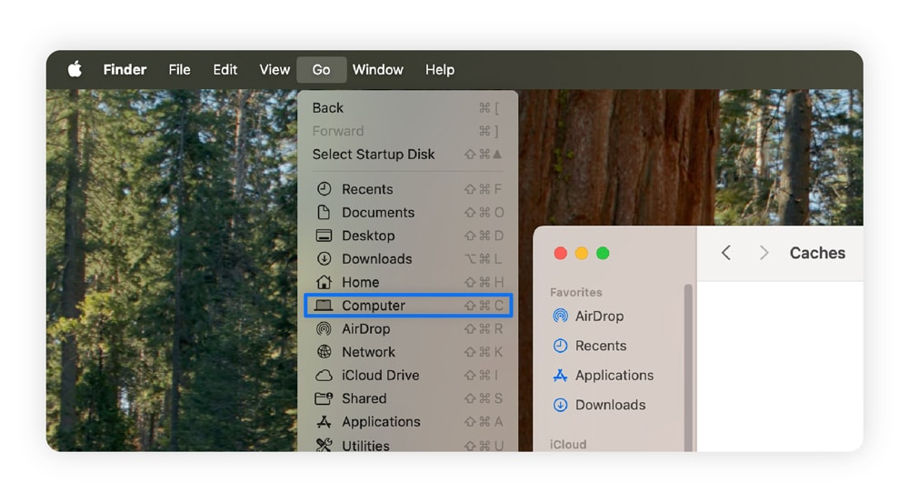 A screenshot showing how to remove temporary files on Macs.