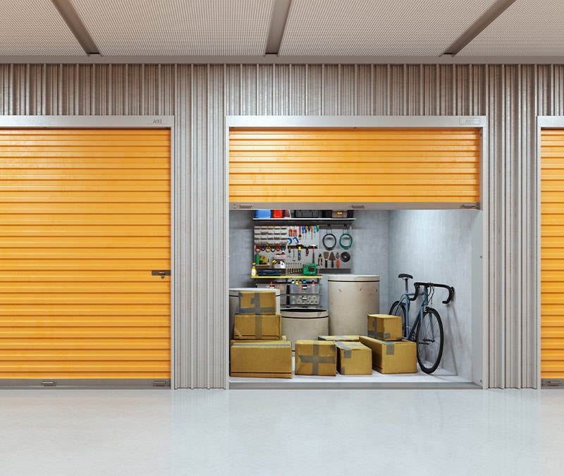 A cluttered, open storage unit representing how to free up disk space.