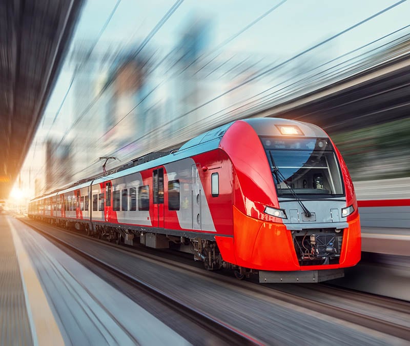 A photo of a speeding subway train representing a fast computer in our article on how to speed up your computer.