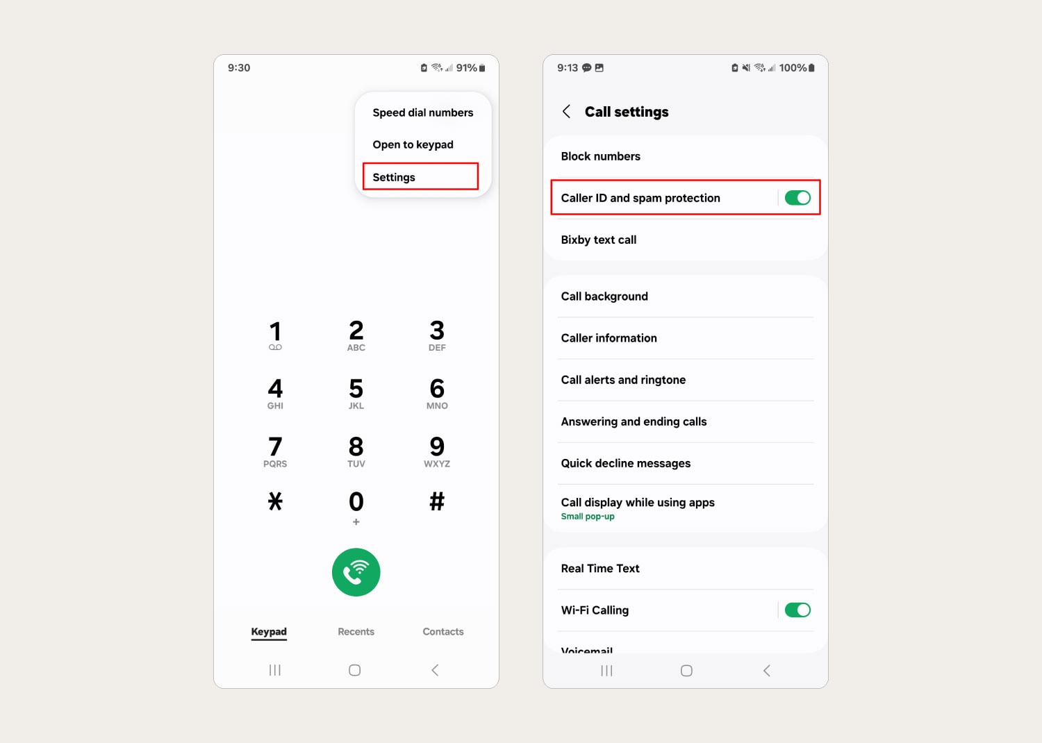 Screenshot showing how to disable call forwarding on Android.