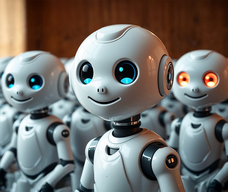 An image of robots symbolizing how AI could be dangerous.