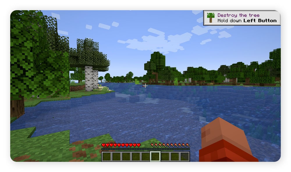 An example of what a Minecraft server looks like before someone builds structures.