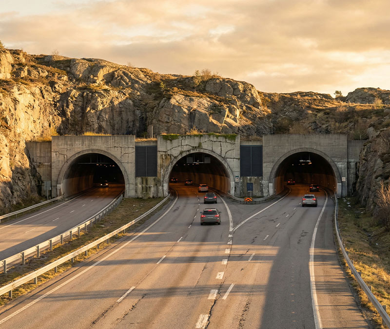 An image of multiple car tunnels symbolizing different VPN options to choose from.