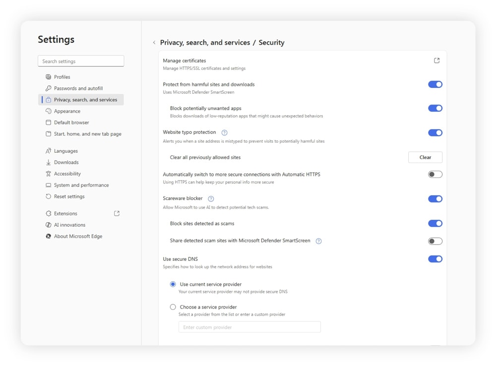 Screenshot of a quick scan through Microsoft Defender.