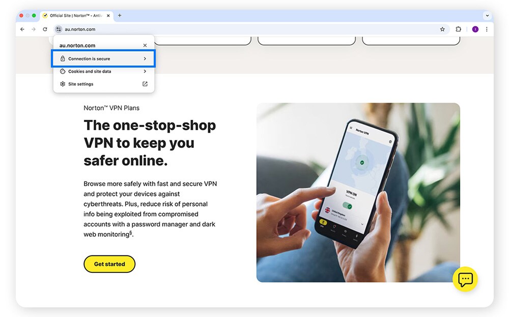 An image showing how to know if a website is secure and protected by an SSL certificate.