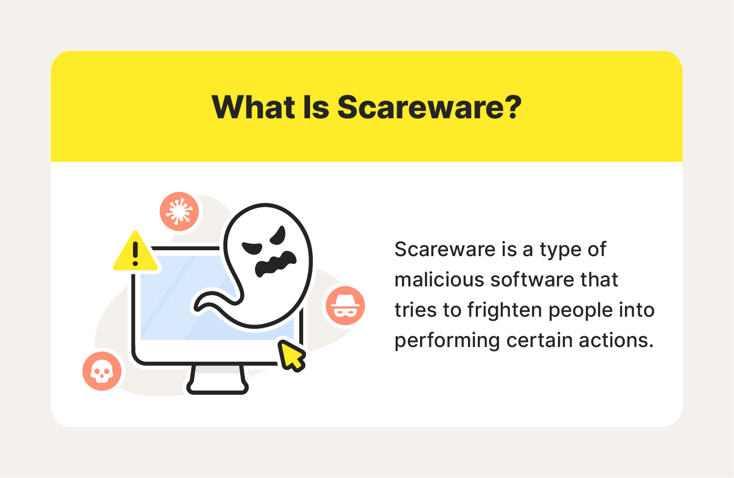 A graphic details what scareware is.