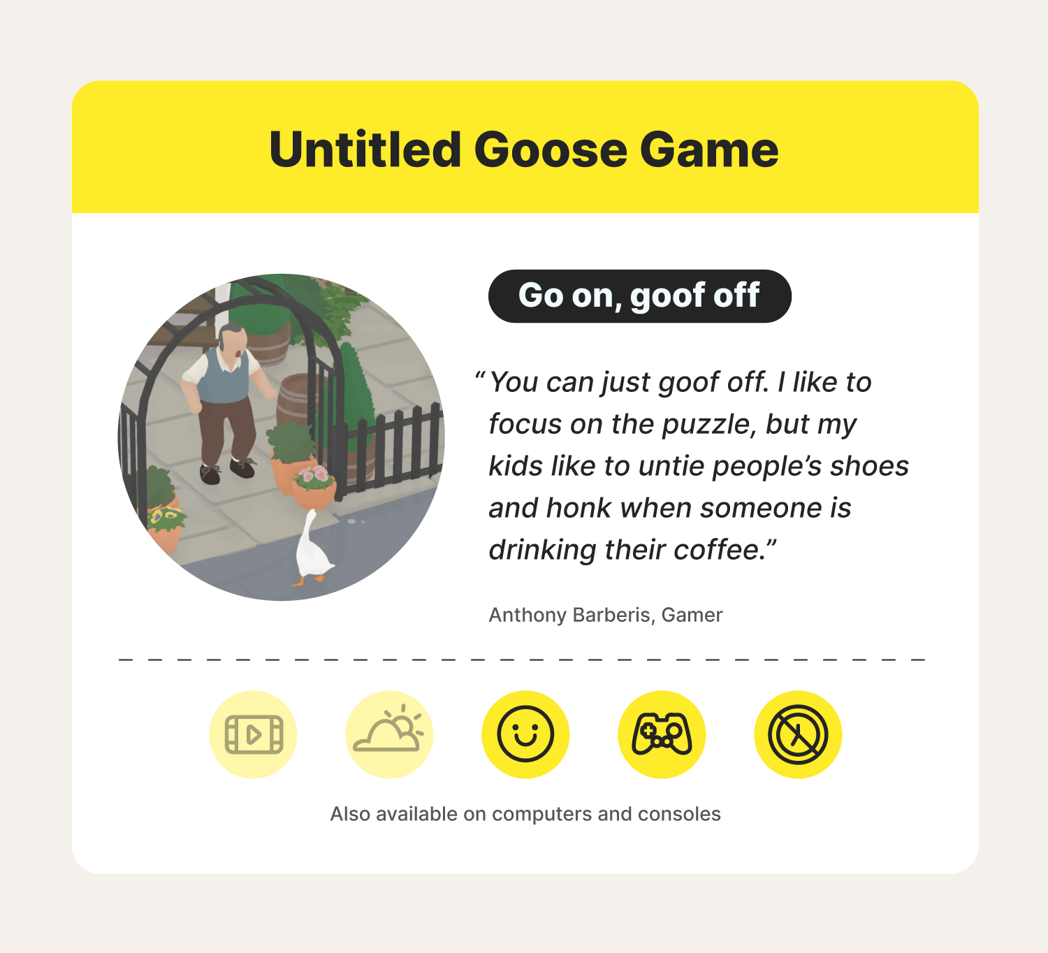 Teaching with videogames: exploring character with 'Untitled Goose