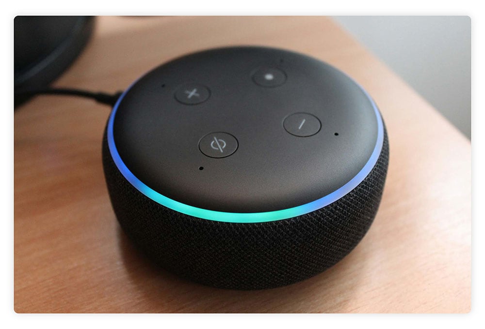 A screenshot of the Alexa AI speaker assistant.