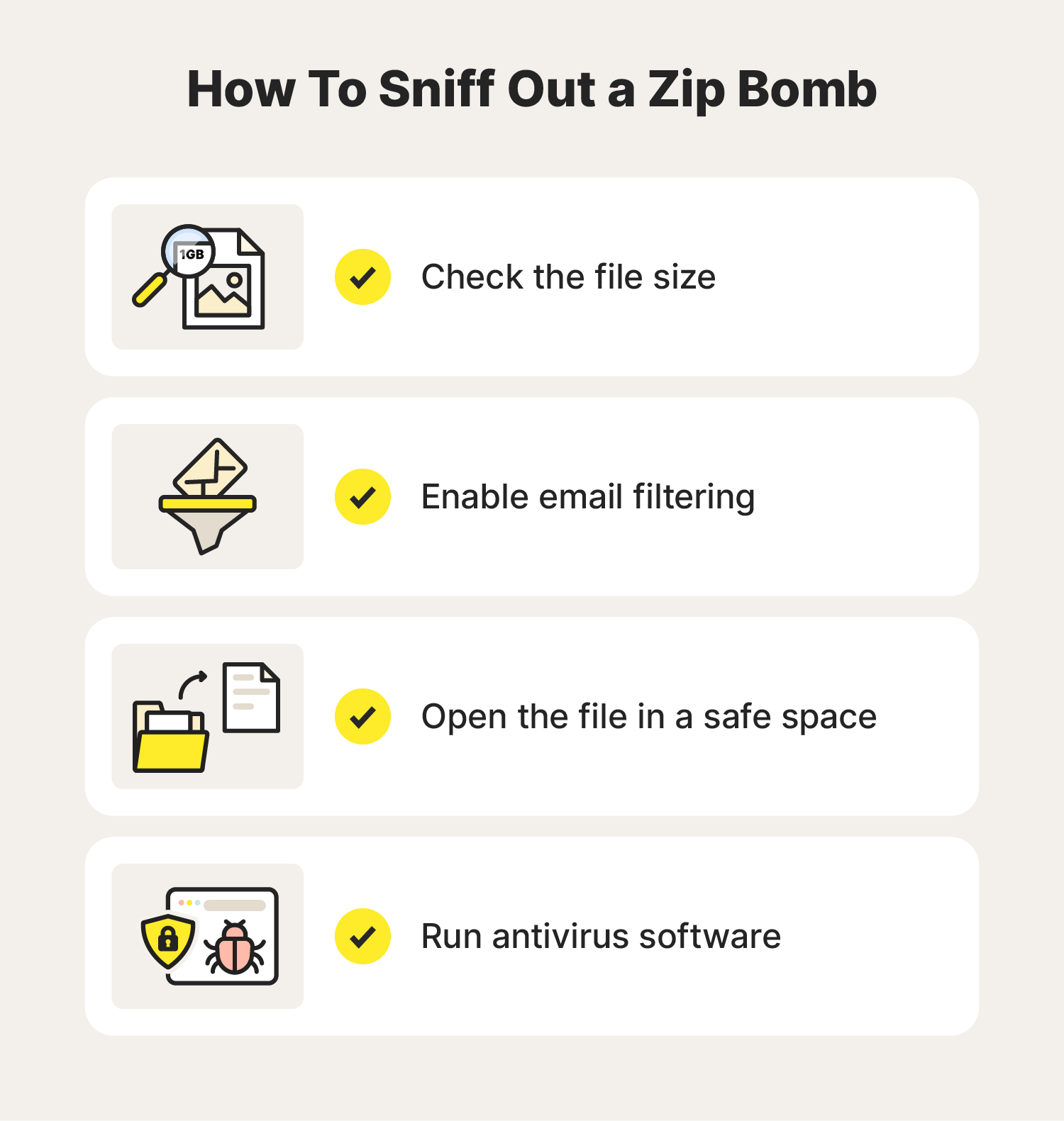 Tips to help you detect a zip bomb.